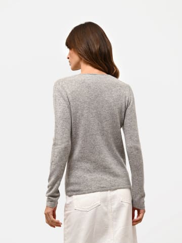 Just Cashmere Kasjmieren trui "Joan" grijs