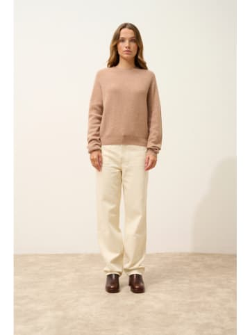 Just Cashmere Kaszmirowy sweter w kolorze beżowym