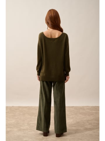 Just Cashmere Kaschmir-Pullover "Karen" in Khaki