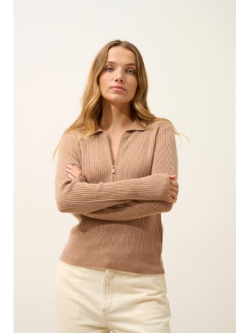 Just Cashmere Kasjmieren trui "Kristjan" beige