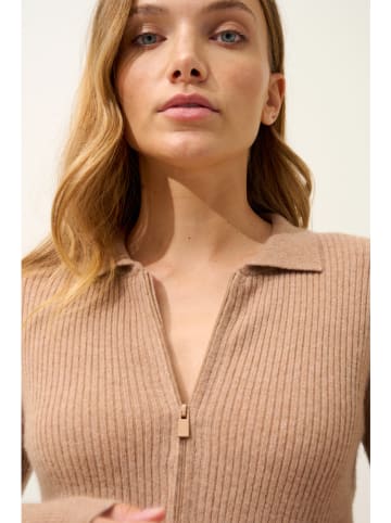 Just Cashmere Kasjmieren trui "Kristjan" beige