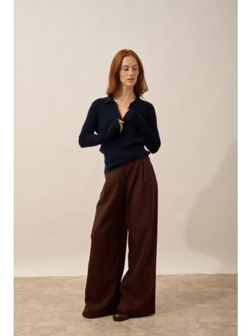 Just Cashmere Kasjmieren trui "Kristjan" donkerblauw