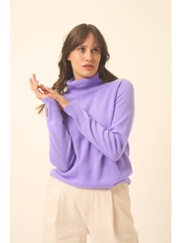 Just Cashmere Kasjmieren coltrui paars