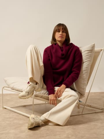 Just Cashmere Kaszmirowy golf w kolorze bordowym