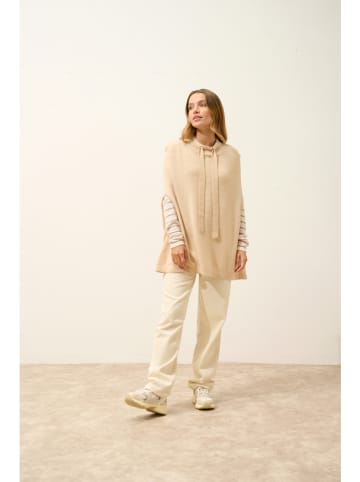 Just Cashmere Kasjmieren poncho "Miamar" crème