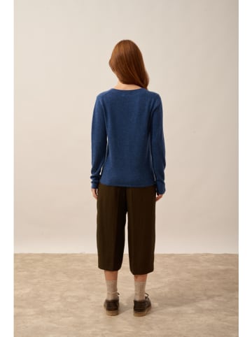 Just Cashmere Kasjmieren vest "Norma" donkerblauw