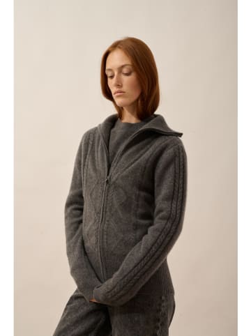 Just Cashmere Kaszmirowy kardigan "Talara" w kolorze szarym