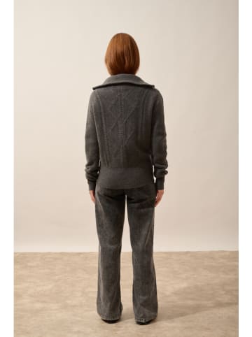 Just Cashmere Kasjmieren vest "Talara" grijs