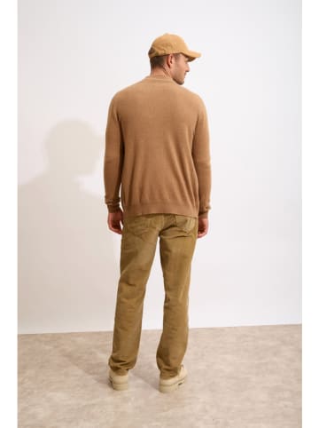 Just Cashmere Kasjmieren vest "Alan" lichtbruin