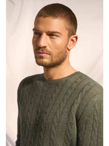 Just Cashmere Kaszmirowy sweter "Darri" w kolorze ciemnozielonym