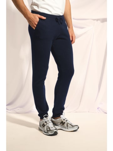 Just Cashmere Kasjmieren broek "Gareth" donkerblauw