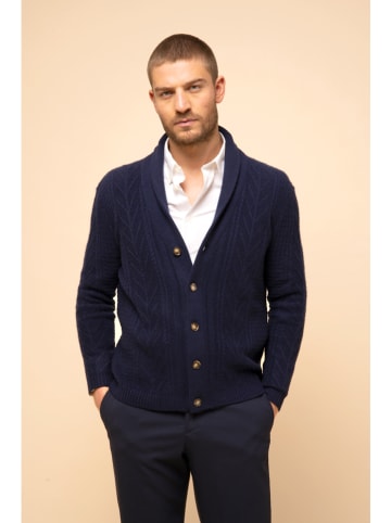 Just Cashmere Kasjmieren vest "Garma" donkerblauw