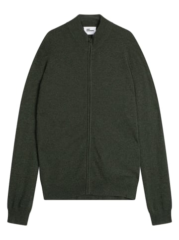 Just Cashmere Kasjmieren vest "Lilou" donkergroen