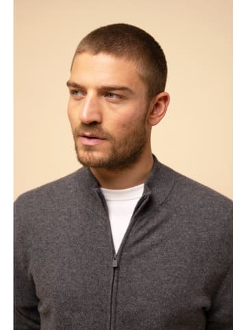 Just Cashmere Kaszmirowy kardigan w kolorze antracytowym