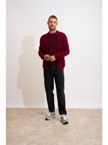 Just Cashmere Kaszmirowy kardigan w kolorze bordowym