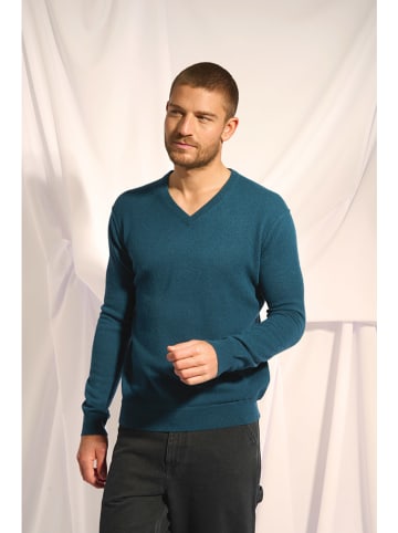 Just Cashmere Kasjmieren trui "Tom" petrol