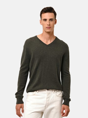 Just Cashmere Kasjmieren trui "Walt" donkergroen