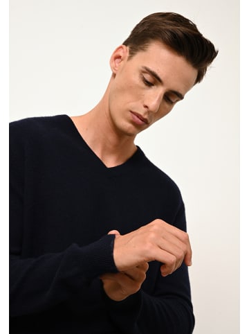 Just Cashmere Kasjmieren trui "Walt" donkerblauw