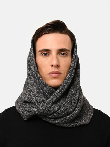 Just Cashmere Kasjmieren colsjaal "Hutton" zwart/wit - (L)65 x (B)50 cm