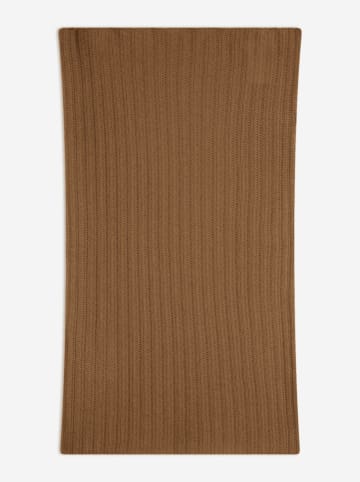 Just Cashmere Kaszmirowy szal-koło "Hutton" w kolorze jasnobrązowym - 65 x 50 cm