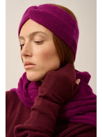 Just Cashmere Kasjmieren armstulpen donkerblauw