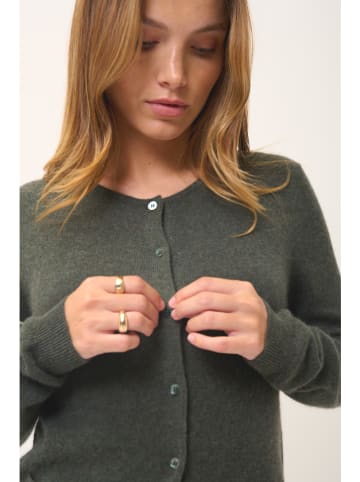Just Cashmere Kaschmir-Cardigan "Katharine" in Dunkelgrün