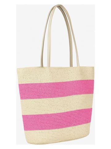 More & More Schultertasche in Beige/ Pink