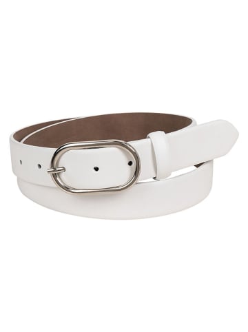 More & More Leder-Gürtel in Weiß