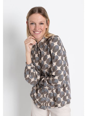 More & More Bluse in Beige/ Schwarz