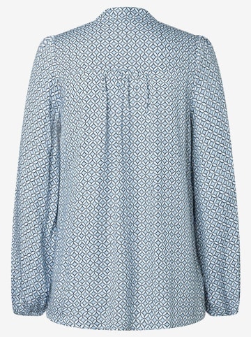 More & More Blouse lichtblauw/wit