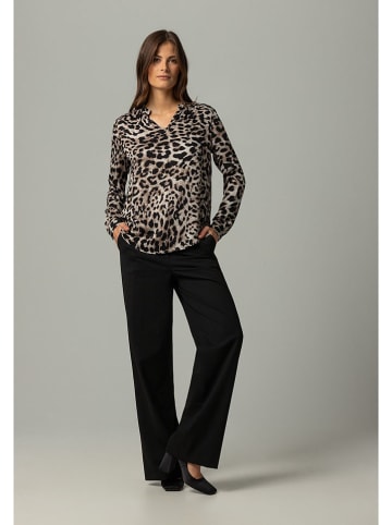 More & More Bluse in Grau/ Schwarz