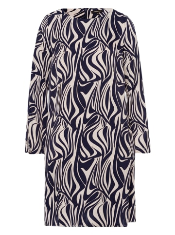 More & More Jurk donkerblauw/beige