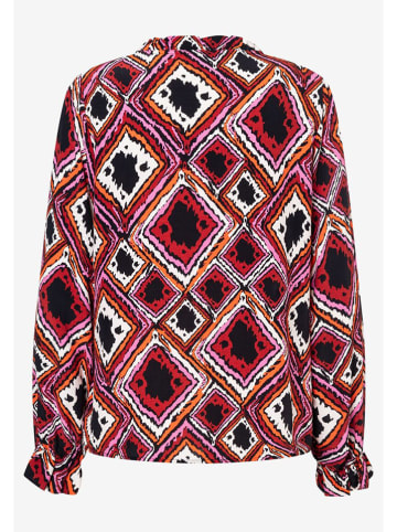More & More Bluse in Rot/ Pink/ Schwarz