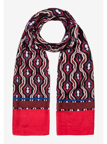 More & More Sjaal rood/zwart/blauw - (L)180 x (B)70 cm