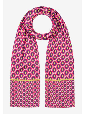 More & More Sjaal crème/roze/paars - (L)180 x (B)70 cm