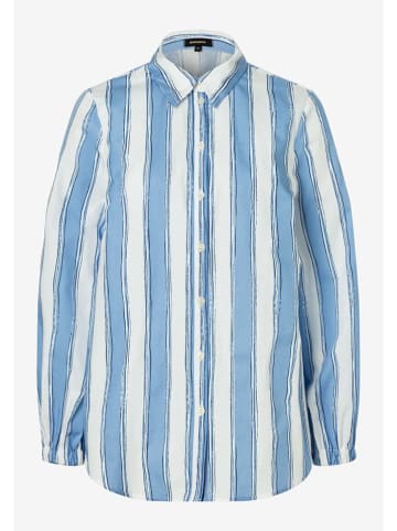 More & More Blouse lichtblauw/wit