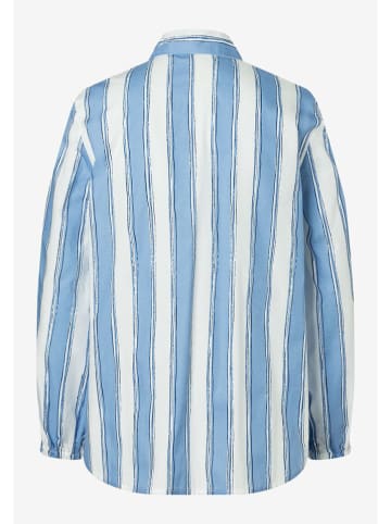 More & More Blouse lichtblauw/wit