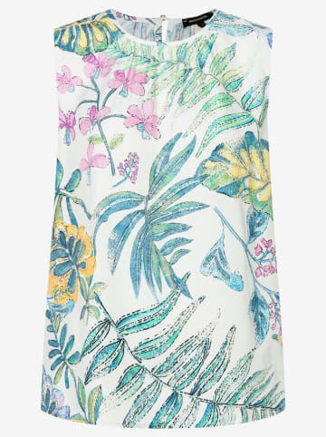 More & More Blousetop wit/blauw