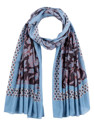 More & More Schal in Blau/ Braun