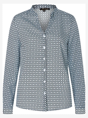 More & More Bluse in Hellblau/ Schwarz