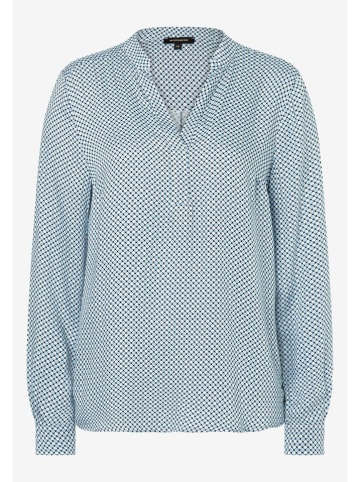 More & More Bluse in Blau/ Weiß