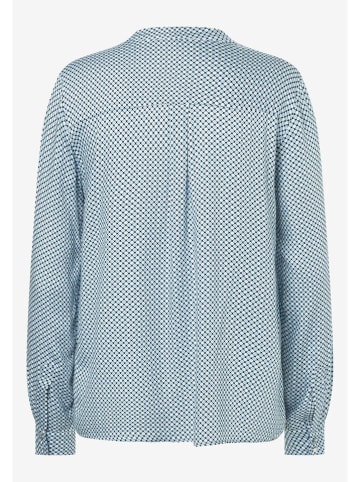 More & More Bluse in Blau/ Weiß