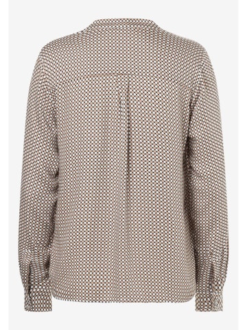 More & More Bluse in Beige/ Weiß