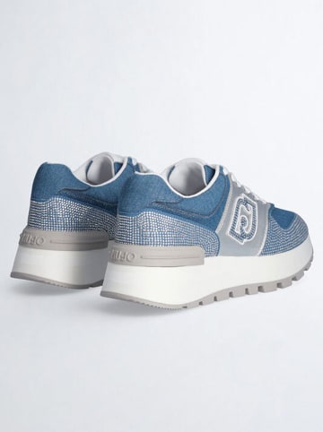 Liu Jo Leren sneakers blauw/zilverkleurig