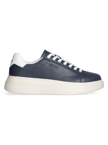 Liu Jo Leren sneakers donkerblauw/wit