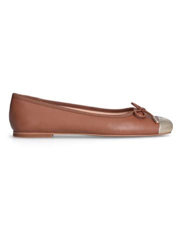 Liu Jo Leder-Ballerinas in Hellbraun