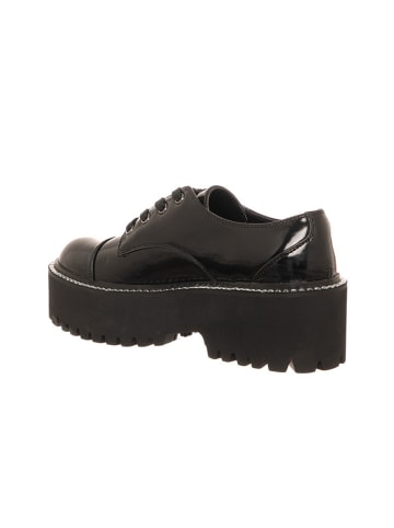 Liu Jo Leder-Schnürschuhe in Schwarz