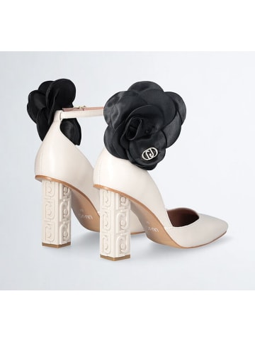 Liu Jo Leder-Pumps in Schwarz/ Creme
