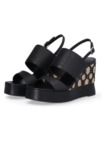 Liu Jo Leren haksandalen zwart