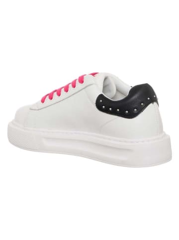 Liu Jo Leren sneakers wit/roze